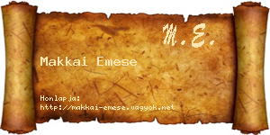 Makkai Emese névjegykártya